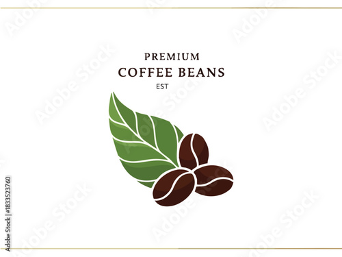 Premium Coffee Beans Aromatic Logo for Coffee Lovers and Cafes