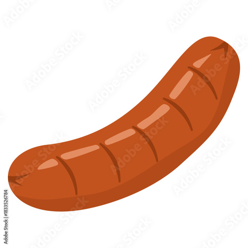 vector illustration of a sausage