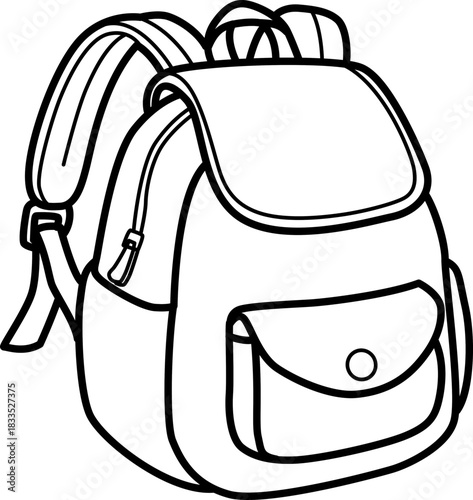 vector illustration of a bagpack