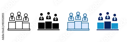 Company Ranking Icon Set Multiple Style Collection