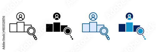 Top Competitor Icon Set Multiple Style Collection