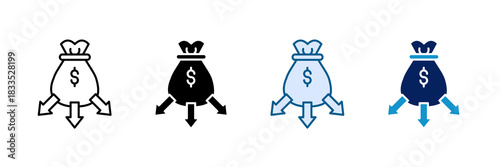 Share Gain Icon Set Multiple Style Collection