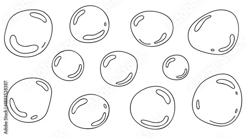 Hand-Drawn Bubbles - Simple and Clean Vector Illustration.