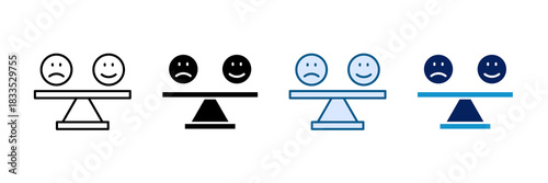 Emotional Balance Icon Set Multiple Style Collection