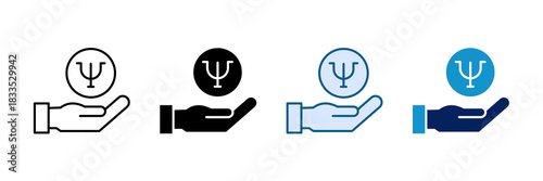 Psychological Help Icon Set Multiple Style Collection