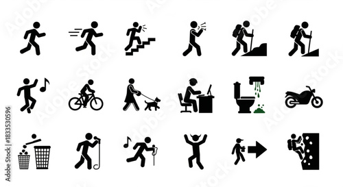 activities and everyday actions, ideal for web and print design