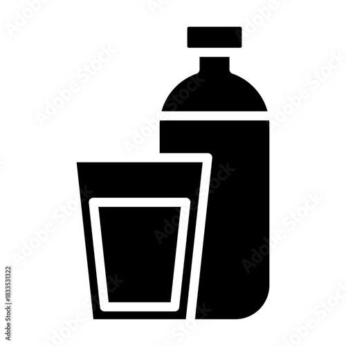 Drink Water Glyph Icon