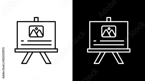 Storyboard Outline White Icon Set Design