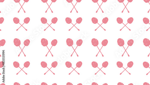 Pink cotton candy lollipop dessert seamless pattern background, sweet confection treat graphic design, kids food wallpaper repeat, soft color abstract textile