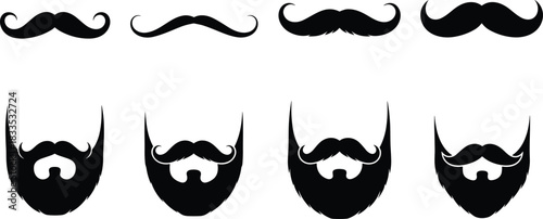 Set of Indian Classical Dancers Silhouettes with Drum and Traditional Poses, Featuring South Asian Folk Dance and Rhythmic Artistic Performance Vector Illustration.