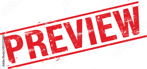 Red stamp preview text on white background