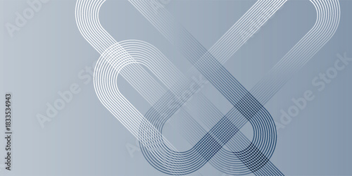 Modern abstract background with overlapping translucent rounded rectangular shapes in cool gray tones.