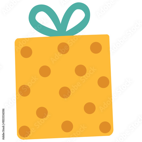 Purple gift box with golden ribbon, perfect for luxury, elegant, or sophisticated birthday and event visuals.