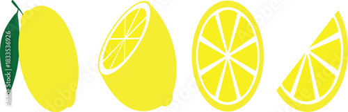 Fresh Lemon isolated on white background