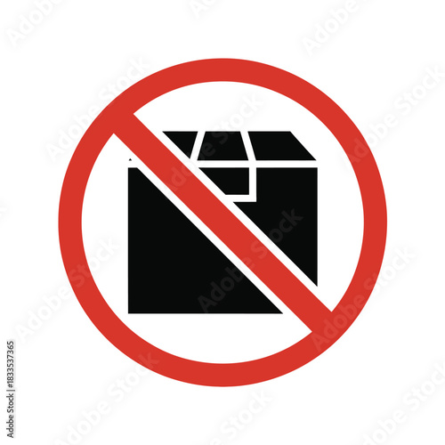 No packages allowed sign