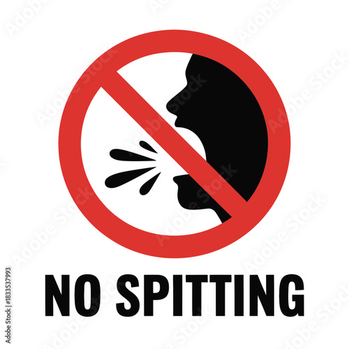 Prohibition sign against spitting