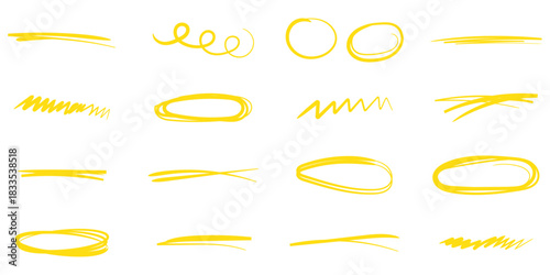 Hand drawn underline set. Marker brush strokes collection. Rough charcoal strokes. Collection of vector grunge brushes. Vector horizontal chalk lines drawn by hand.