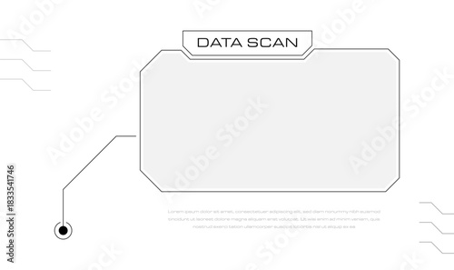 Callout frame overlay on white background. Futuristic Data Callout Box.