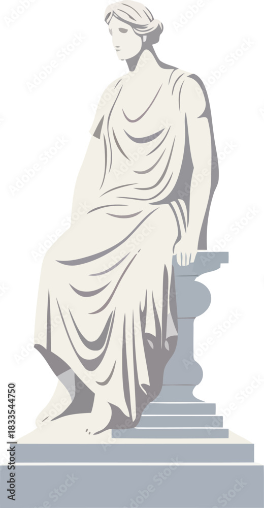 Fototapeta premium Greek statuestic isolated