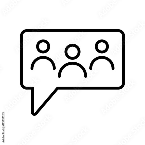group chat icon, social network icon