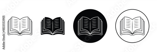 Book icon. Open book sign and symbol. Ebook icon, vector illustration