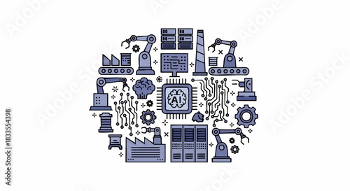 AI-powered Robotic Automation in Industrial Manufacturing.