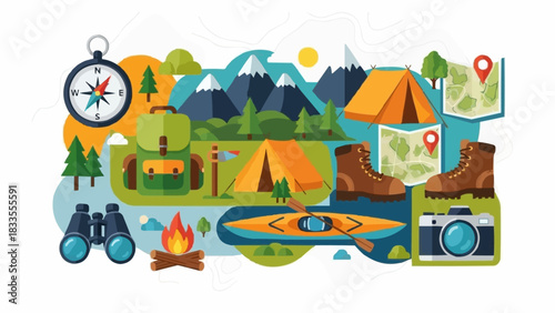 Camping and Outdoor Adventure Gear Collection.