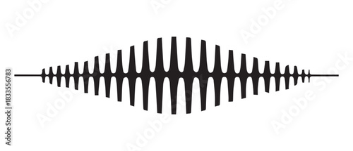 Sound wave audio black icon noise play volume design.