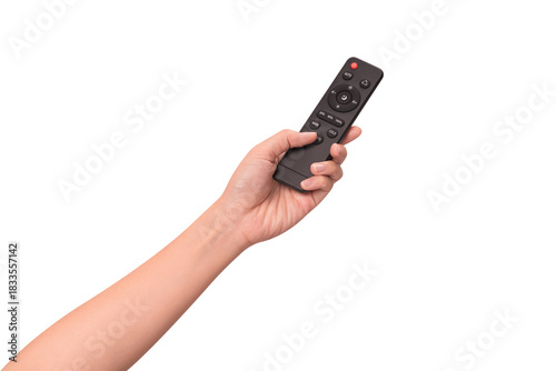 Wallpaper Mural Hand holding remote control isolated on isolated on transparent PNG.	 Torontodigital.ca