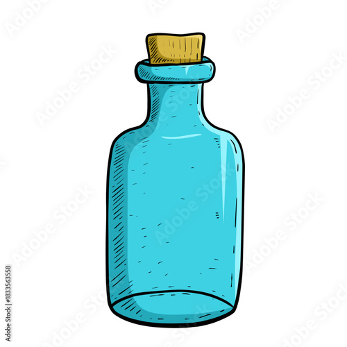 empty bottle isolated on white