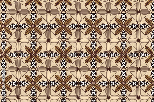 Traditional ethnic central java style batik pattern , vector illustration