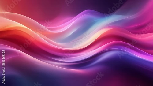 Wallpaper Mural Vibrant abstract waves in pink and blue hues for modern design and backgrounds Torontodigital.ca