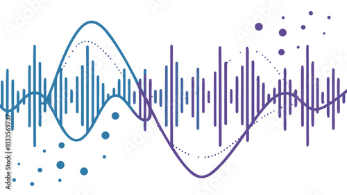 Abstract Digital Sound Wave Frequency Equalizer Visualization with vector illustration
