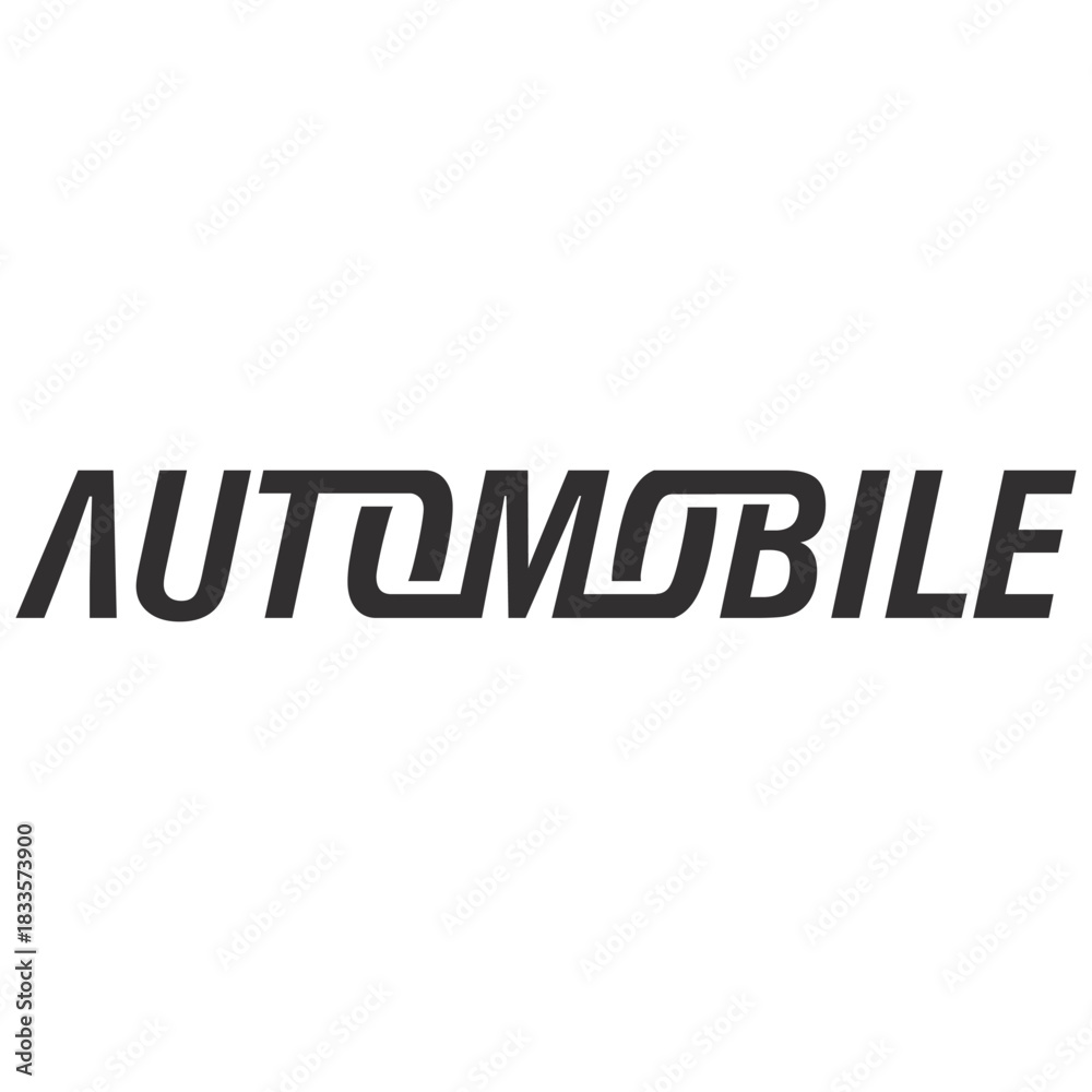 Obraz premium automobile letter graphic design logo