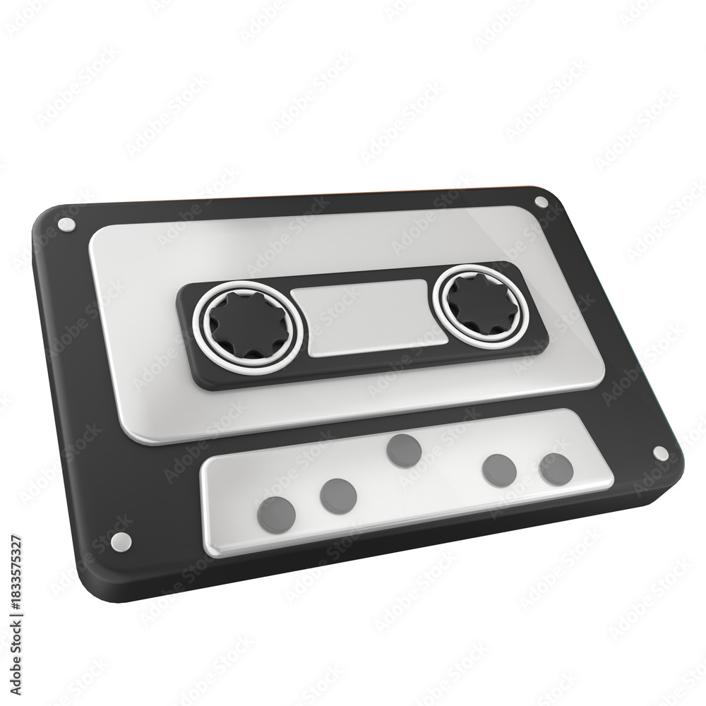 Obraz premium Cassette Tape 3D Illustration
