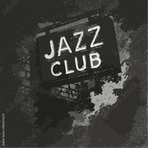 jazz in shadow: bold letters glow against textured black and the hush of smoky rhythm
