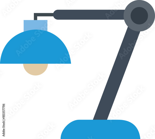 lamp on a blue background