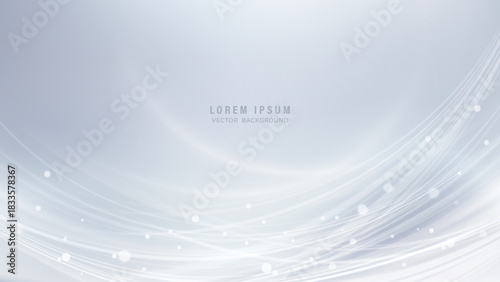Elegant abstract white and gray background with soft gradients, curved light streaks