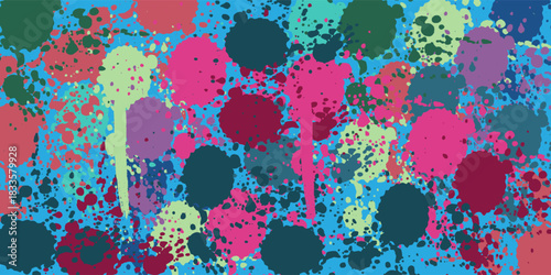 Modern grunge background with colorful brush strokes. Vector version. eps 10