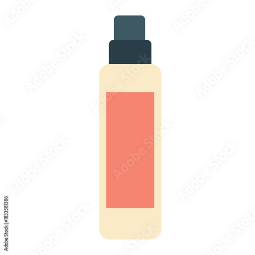 A minimal skincare lotion bottle illustration, suitable for beauty themes, cosmetic designs, product labels, hygiene materials, wellness graphics, and personal care educational content.