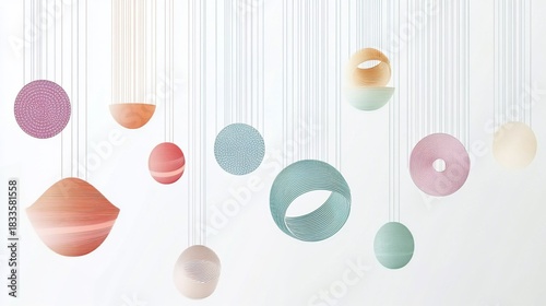 Harmonious Hanging Orbs, A Delicate Dance of Color and Form
