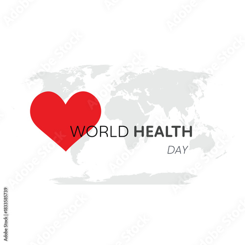 Modern illustration on the theme of World Health Day observed on April 7th every year. World Health Day Template for poster, social media, banner, card. 