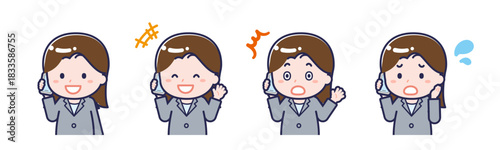 スマートフォンを使う「会社員」の女性