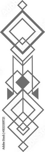 Geometric diamond shape pattern vector art deco style