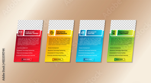 Vector Infographic Company Milestones Timeline Template with photo placeholders on gradient color diagonal columns. Timeline with photos description and icon