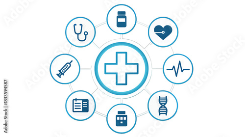 Medical Health Care Symbols Vector Illustration