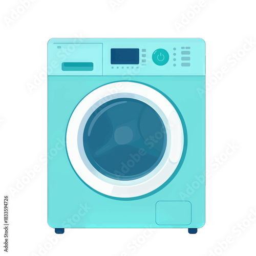 Modern Front-Load Washing Machine Vector Illustration