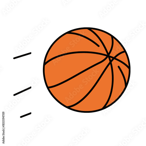 Orange Basketball Vector Illustration