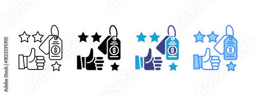 Best Price icon set multiple style collection