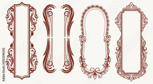 Elegant Vintage Frames Collection with Ornate Details.
